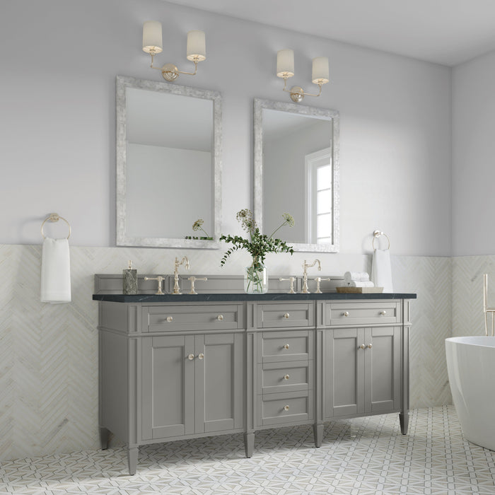 James Martin Brittany 72" Double Bathroom Vanity, Urban Gray