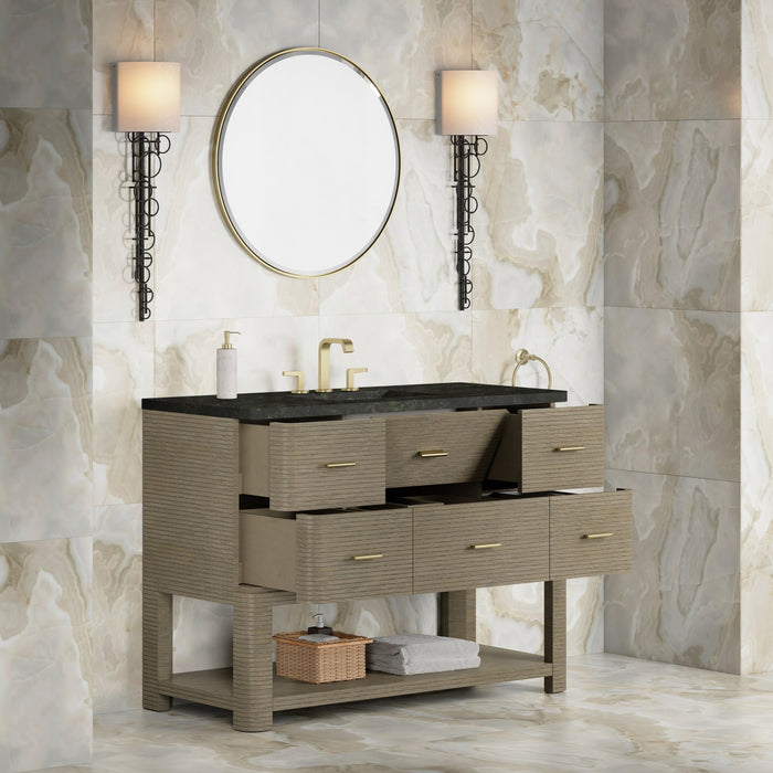 James Martin Lucian 48" Single Bathroom Vanity, Pebble Oak