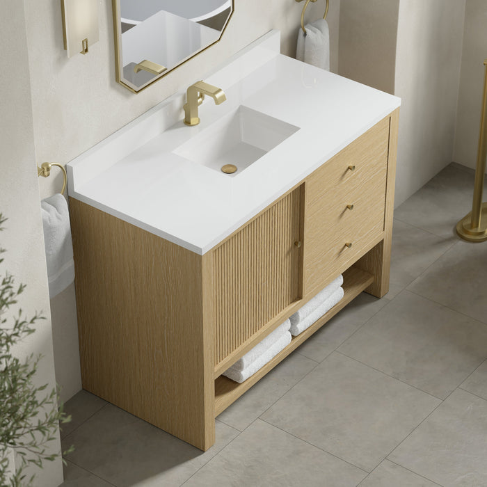 James Martin Marigot 48" Single Bathroom Vanity, Sunwashed Oak