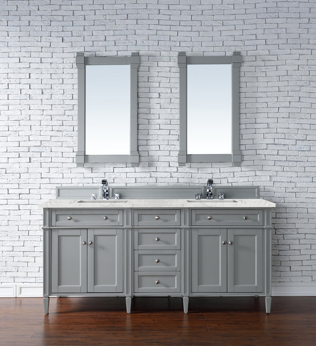 James Martin Brittany 72" Double Bathroom Vanity, Urban Gray