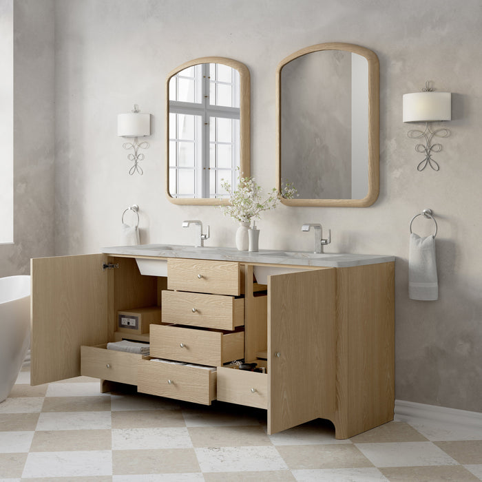 James Martin Gracyn 72" Double Bathroom Vanity, Coastal Driftwood