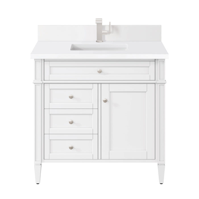 James Martin Brittany 36" Single Bathroom Vanity, Bright White