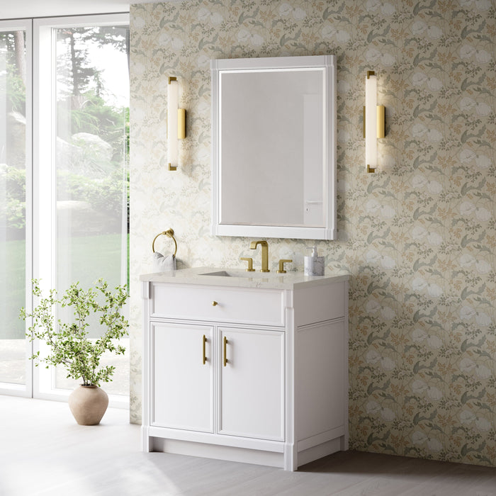 James Martin Bellshire 36" Single Bathroom Vanity, Bright White