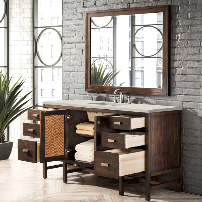 James Martin Addison 60" Single Bathroom Vanity, Mid-Century Acacia