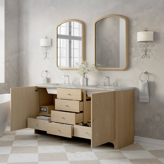James Martin Gracyn 72" Double Bathroom Vanity, Coastal Driftwood