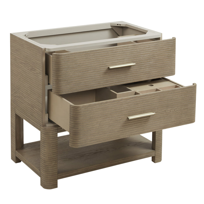 James Martin Lucian 36" Single Bathroom Vanity, Pebble Oak