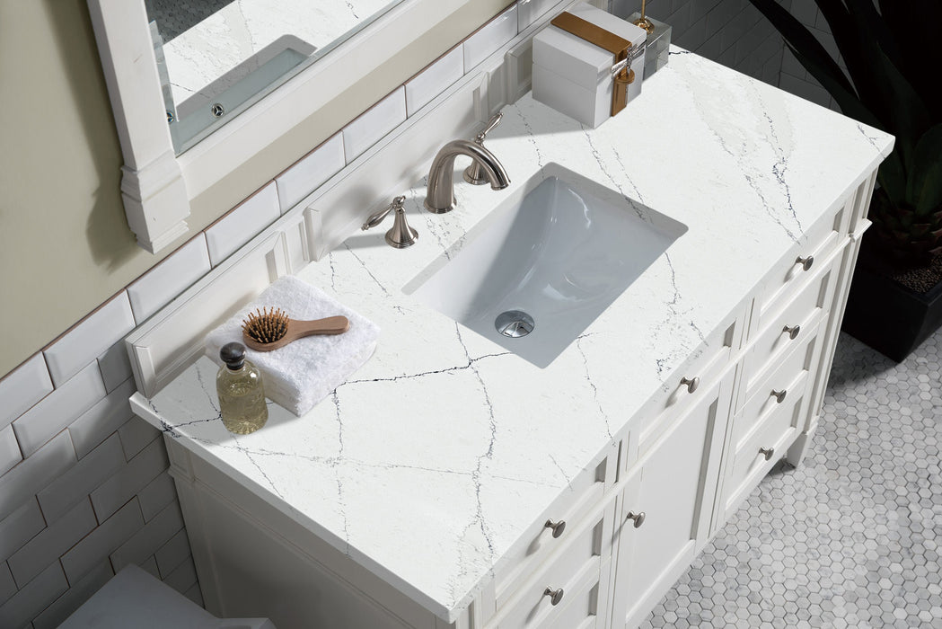 James Martin Brittany 48" Single Bathroom Vanity, Bright White