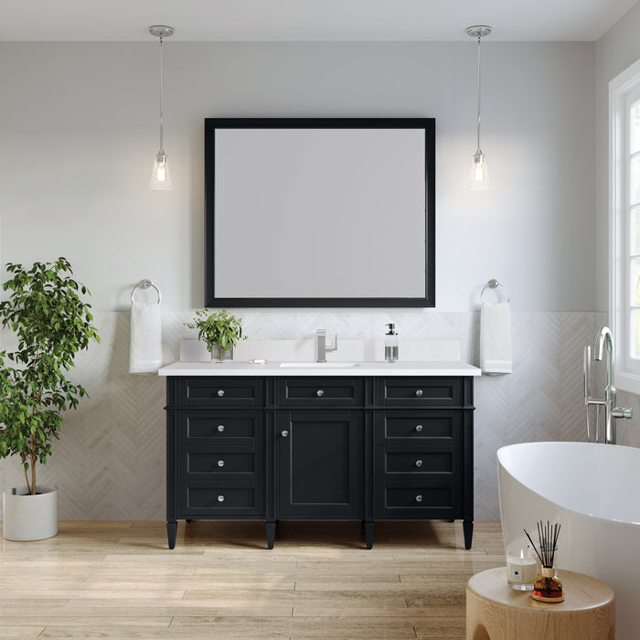 James Martin Brittany 60" Single Bathroom Vanity, Black Onyx