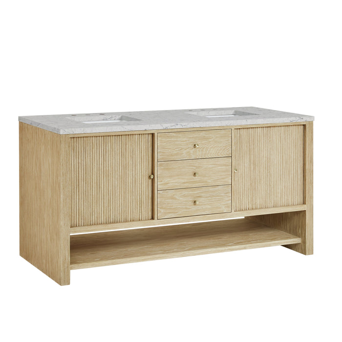 James Martin Marigot 72" Double Bathroom Vanity, Sunwashed Oak