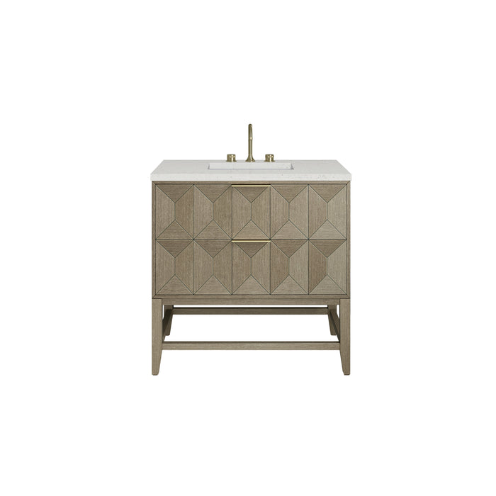 James Martin Emmeline 36" Single Bathroom Vanity, Pebble Oak