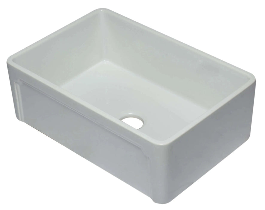 ALFI brand 30" Reversible Single Fireclay Farmhouse Kitchen Sink AB3020SB