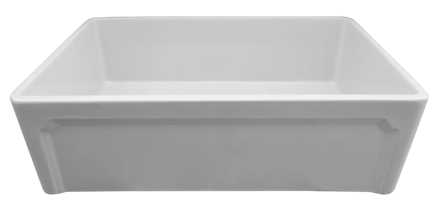 ALFI brand 30" Reversible Single Fireclay Farmhouse Kitchen Sink AB3020SB