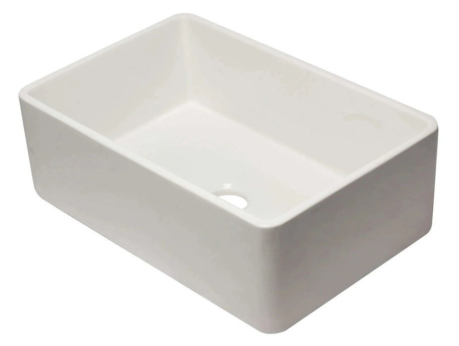 ALFI brand 30" Reversible Single Fireclay Farmhouse Kitchen Sink AB3020SB