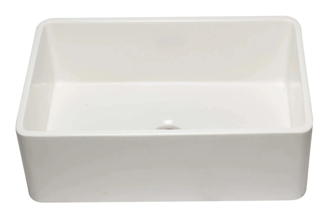 ALFI brand 30" Reversible Single Fireclay Farmhouse Kitchen Sink AB3020SB