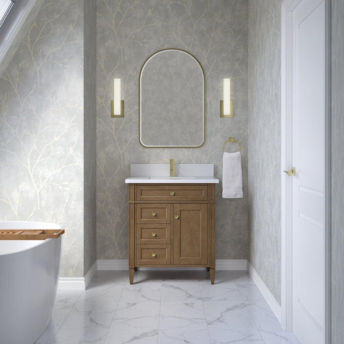 James Martin Brittany 30" Single Bathroom Vanity, Pecan