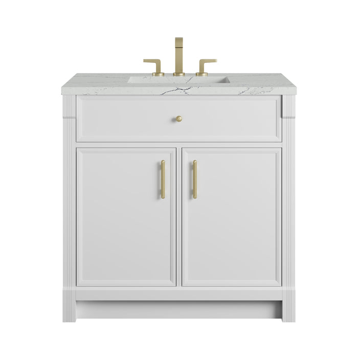 James Martin Bellshire 36" Single Bathroom Vanity, Bright White