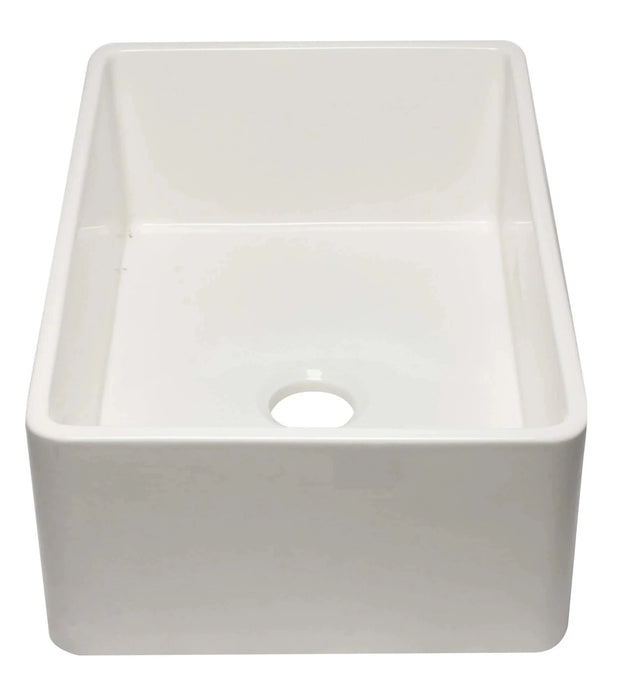ALFI brand 30" Reversible Single Fireclay Farmhouse Kitchen Sink AB3020SB