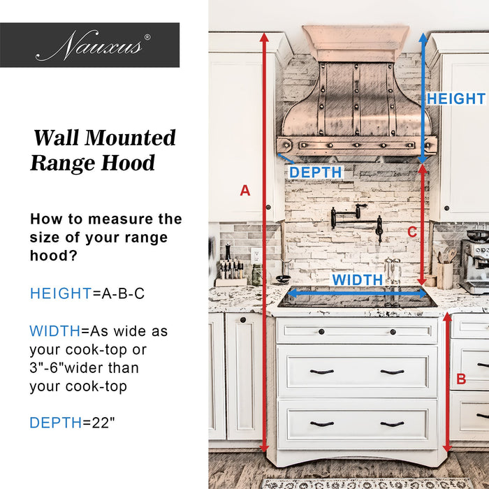 Custom Copper Double Bell Shape Range Hood - CHBE02