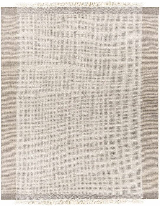 Joelle Beige Grid Wool Rug