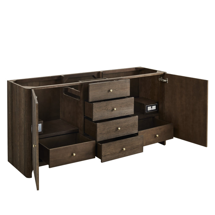 James Martin Gracyn 72" Double Bathroom Vanity, Sable