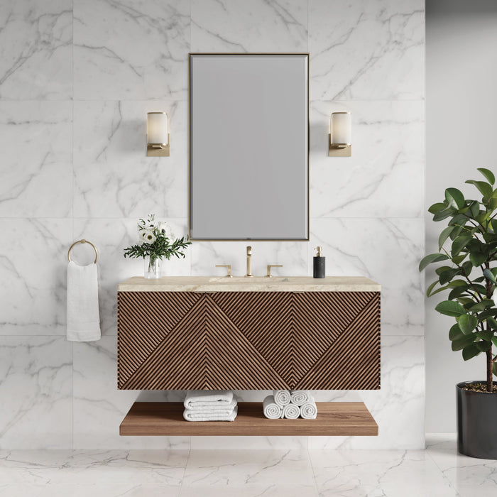 James Martin Marcello 48" Floating Single Bathroom Vanity, Chestnut
