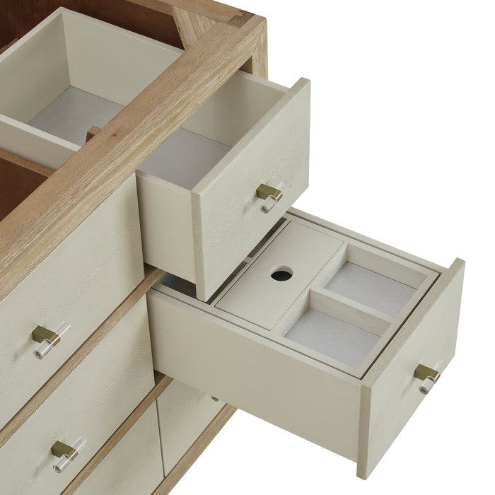 James Martin Celeste 48" Single Bathroom Vanity, Sunwashed Oak with Embossed Shagreen Drawer Fronts