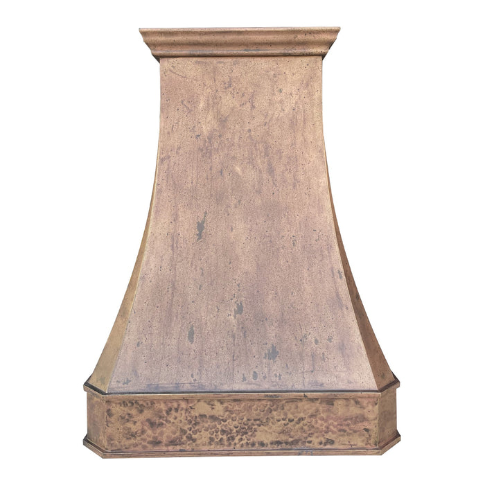 Weathered Farmhouse Kitchen Copper Range Hood