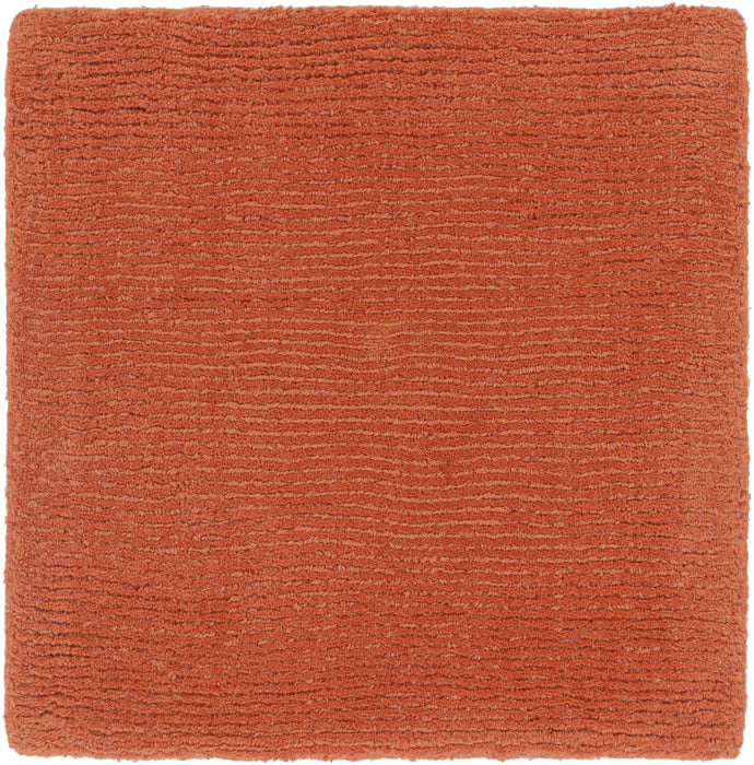 Brockton Solid Wool Orange Area Rug