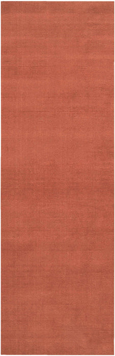 Brockton Solid Wool Orange Area Rug
