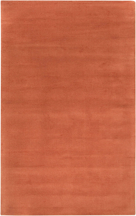 Brockton Solid Wool Orange Area Rug