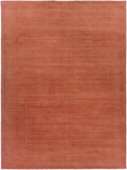 Brockton Solid Wool Orange Area Rug