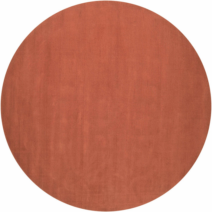 Brockton Solid Wool Orange Area Rug