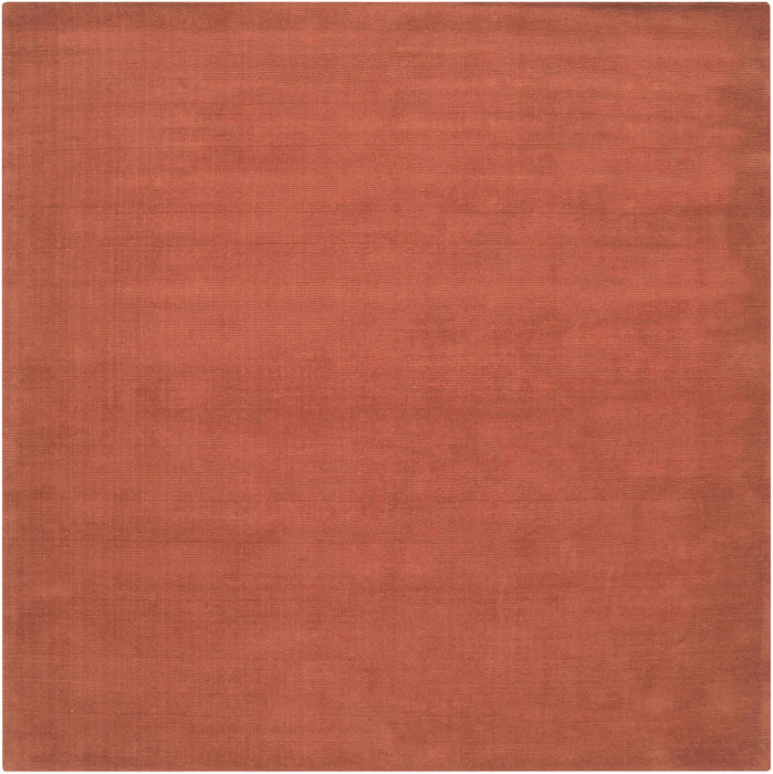 Brockton Solid Wool Orange Area Rug