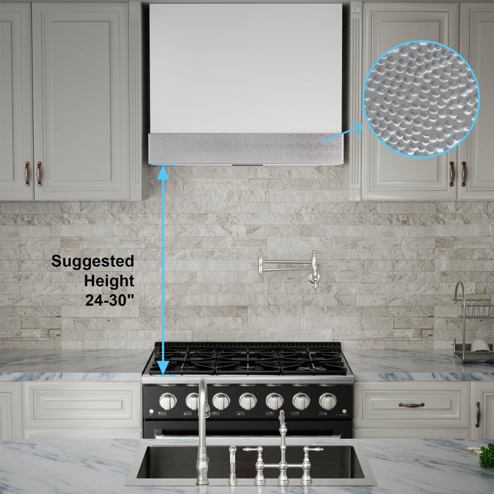 Akicon 36" Stainless Steel Wall Mount Range Hood with 600 CFM Vent Hood - AK-HS36HD-SW