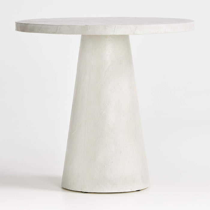Willy White Plaster Pedestal 32" Bistro Table by Leanne Ford 417959