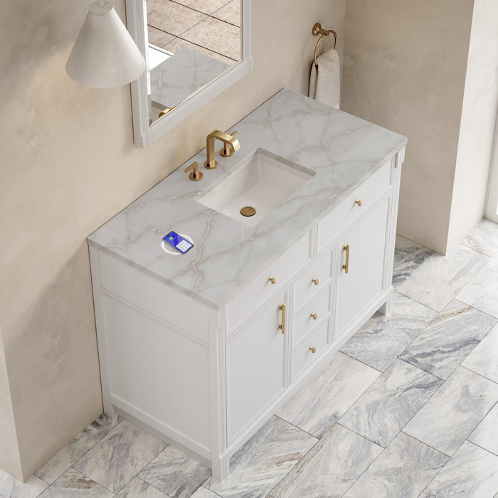 James Martin Bellshire 48" Single Bathroom Vanity, Bright White