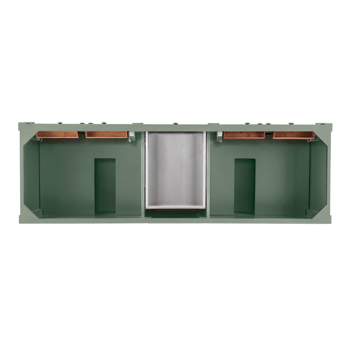 James Martin Brittany 72" Double Bathroom Vanity, Smokey Celadon