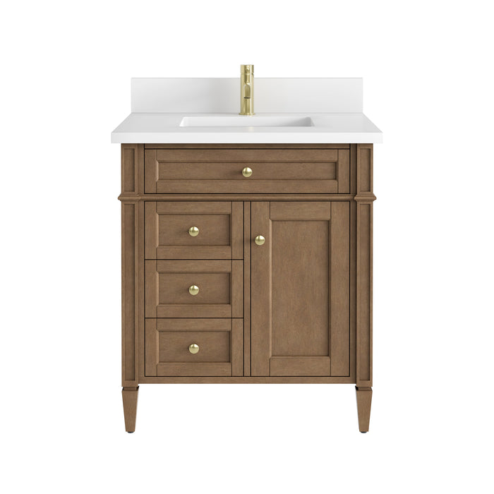 James Martin Brittany 30" Single Bathroom Vanity, Pecan