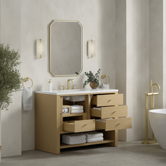 James Martin Marigot 48" Single Bathroom Vanity, Sunwashed Oak