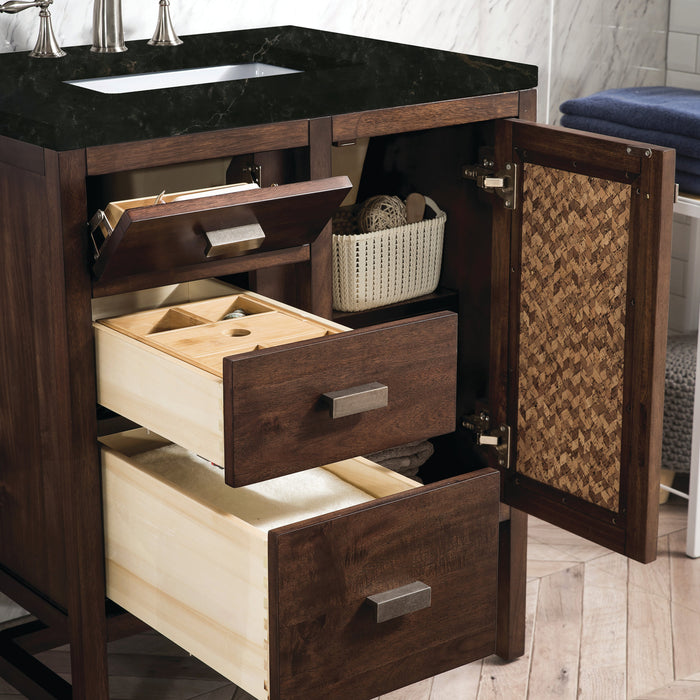James Martin Addison 30" Single Bathroom Vanity, Mid-Century Acacia