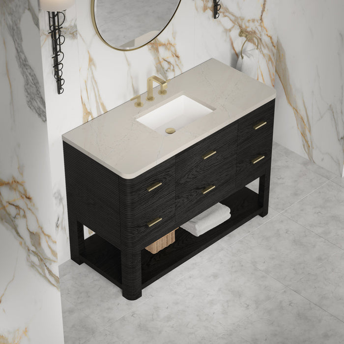 James Martin Lucian 48" Single Bathroom Vanity, Carbon Oak