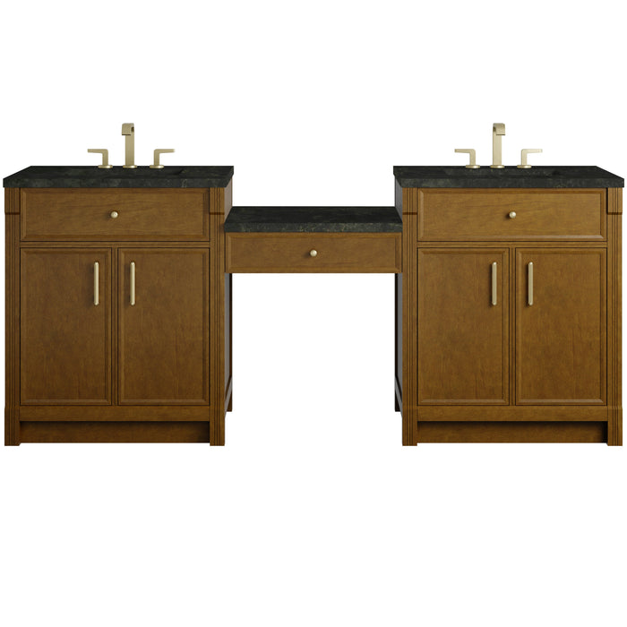 James Martin Bellshire 84" Double Bathroom Vanity, Honey Oak
