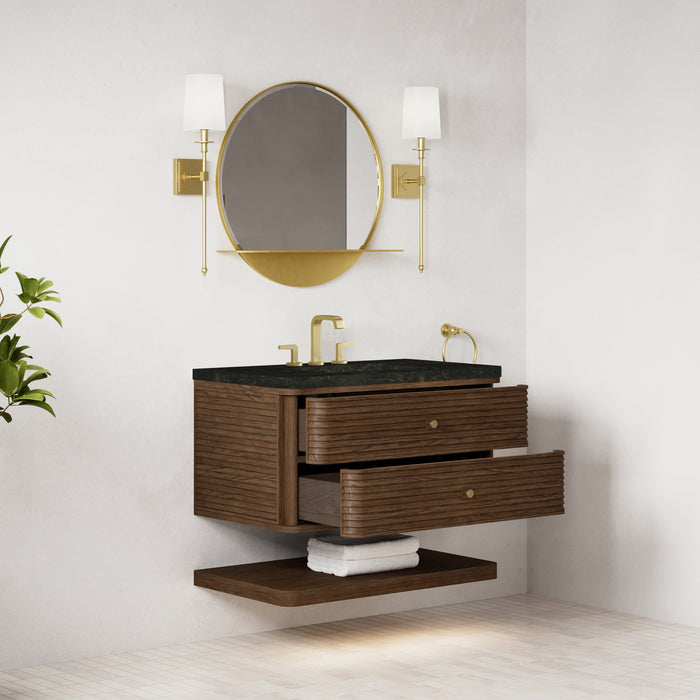 James Martin Allamari 36" Floating Single Bathroom Vanity, Sable