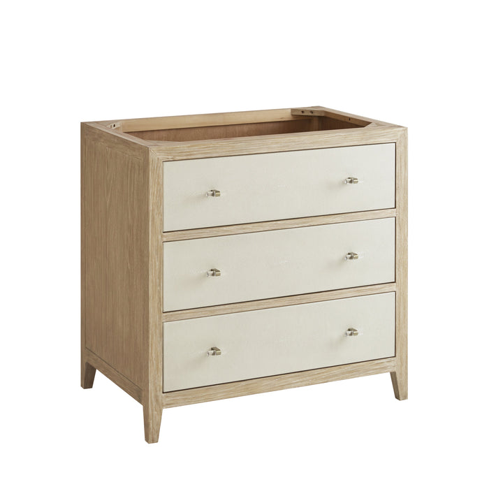James Martin Celeste 36" Single Bathroom Vanity, Sunwashed Oak with Embossed Shagreen Drawer Fronts