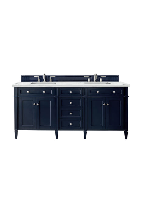 James Martin Brittany 72" Double Bathroom Vanity, Victory Blue