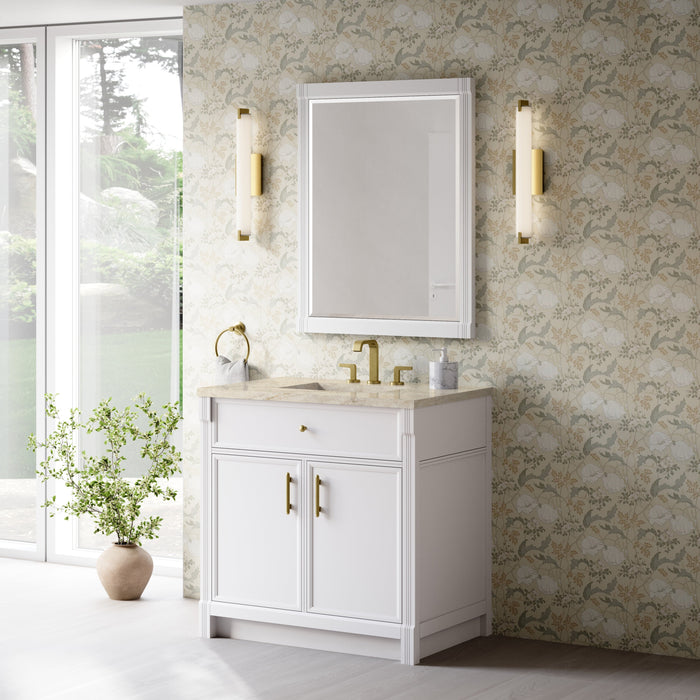 James Martin Bellshire 36" Single Bathroom Vanity, Bright White