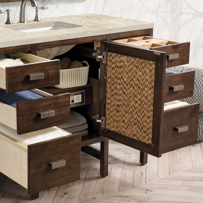 James Martin Addison 48" Single Bathroom Vanity, Mid-Century Acacia