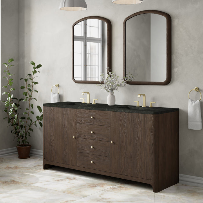 James Martin Gracyn 72" Double Bathroom Vanity, Sable