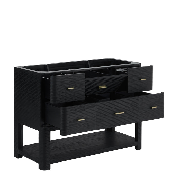 James Martin Lucian 48" Single Bathroom Vanity, Carbon Oak