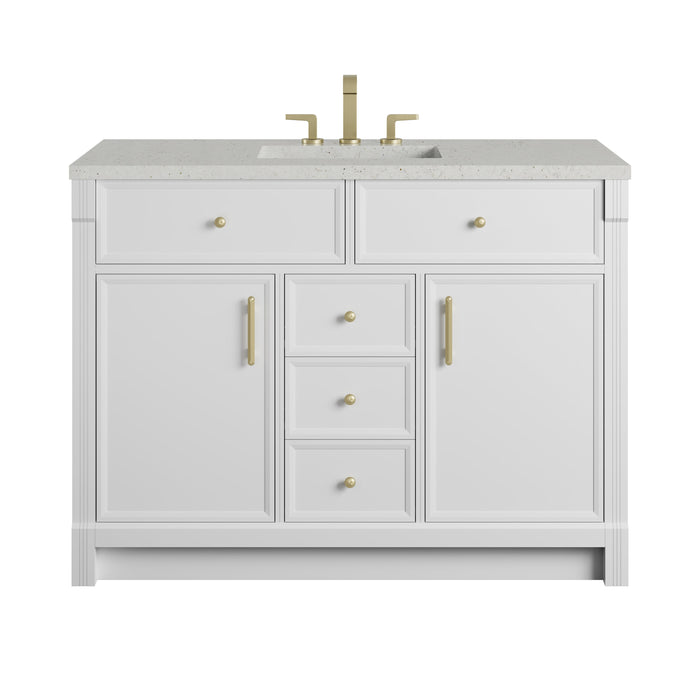 James Martin Bellshire 48" Single Bathroom Vanity, Bright White